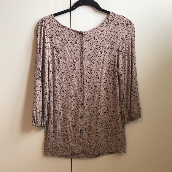 Mauve spotted Loft shirt size M - Picture 3 of 3